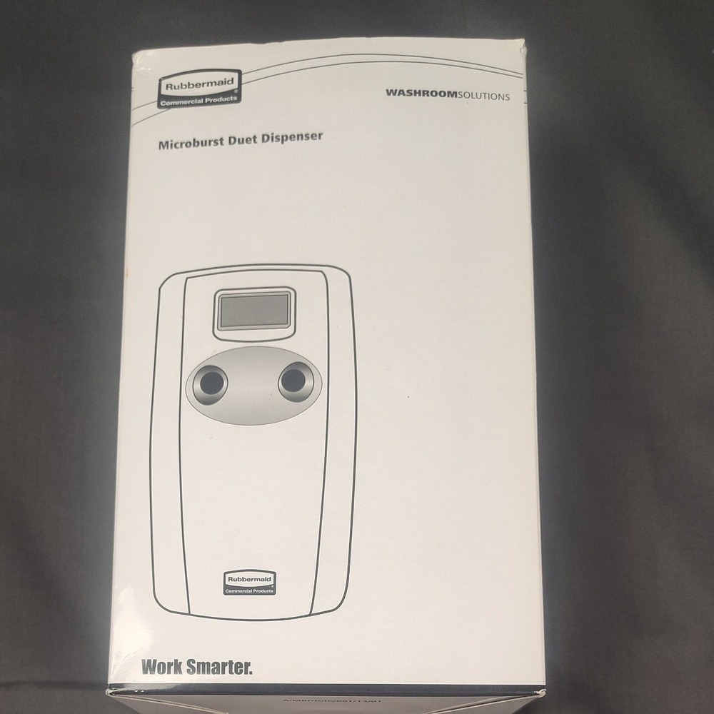 NEW Rubbermaid Commercial Microburst Duet Dispenser Black Chrome FG4870055